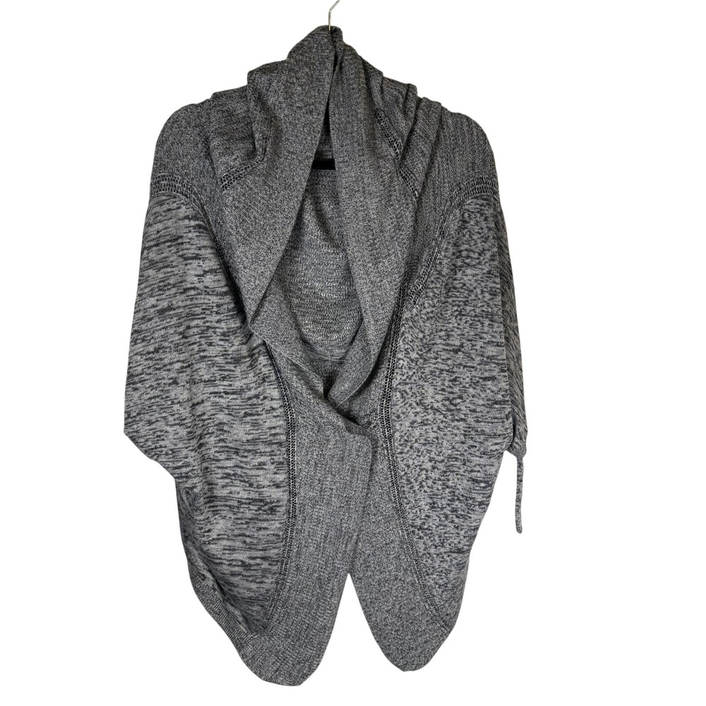 Lululemon Cozy Soft Girl Yoga Balletcore Gray Space Dye Wrap Cardigan Sweater ML